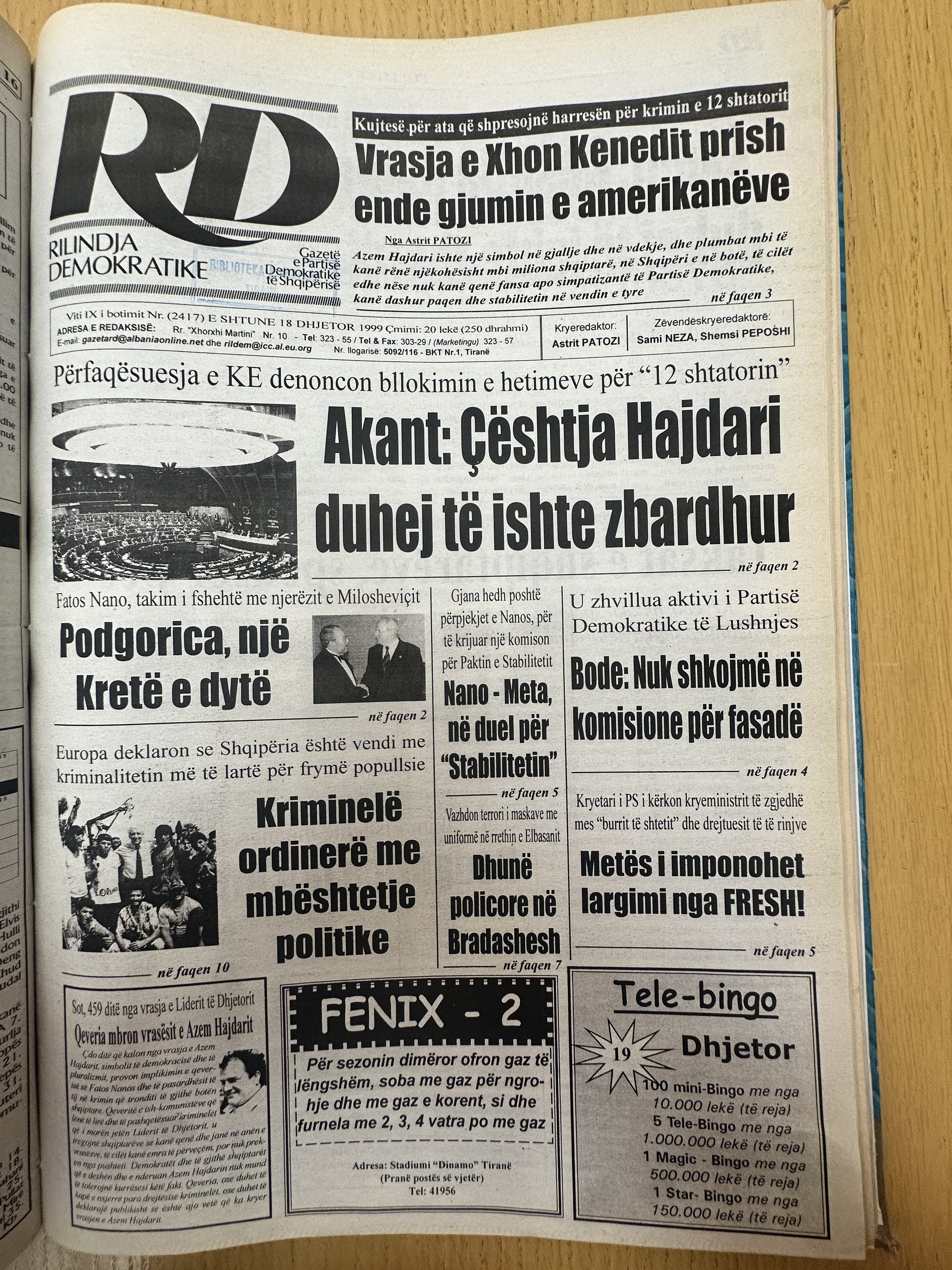 Rilindja Demokratike 1995-10